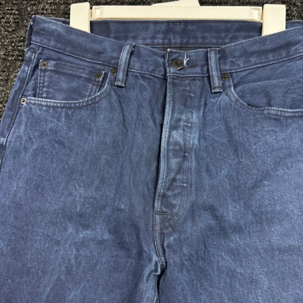 Levis 501 Original Fit Dark Wash Straight Leg Jeans Mens W33 L34 00501-1667 - Picture 2 of 7